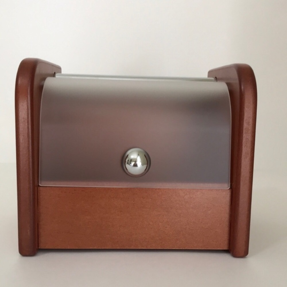 Vintage Winsome Wood Spectrum Recipe Box Wood Metal Retro Modern NIB